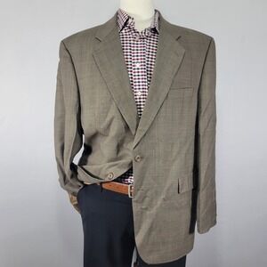 Alexandre‎ London Men's Sport Coat Blazer Two Button Brown Wool Size 46R